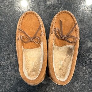Crew cuts Tan Suede Moccasin Slippers